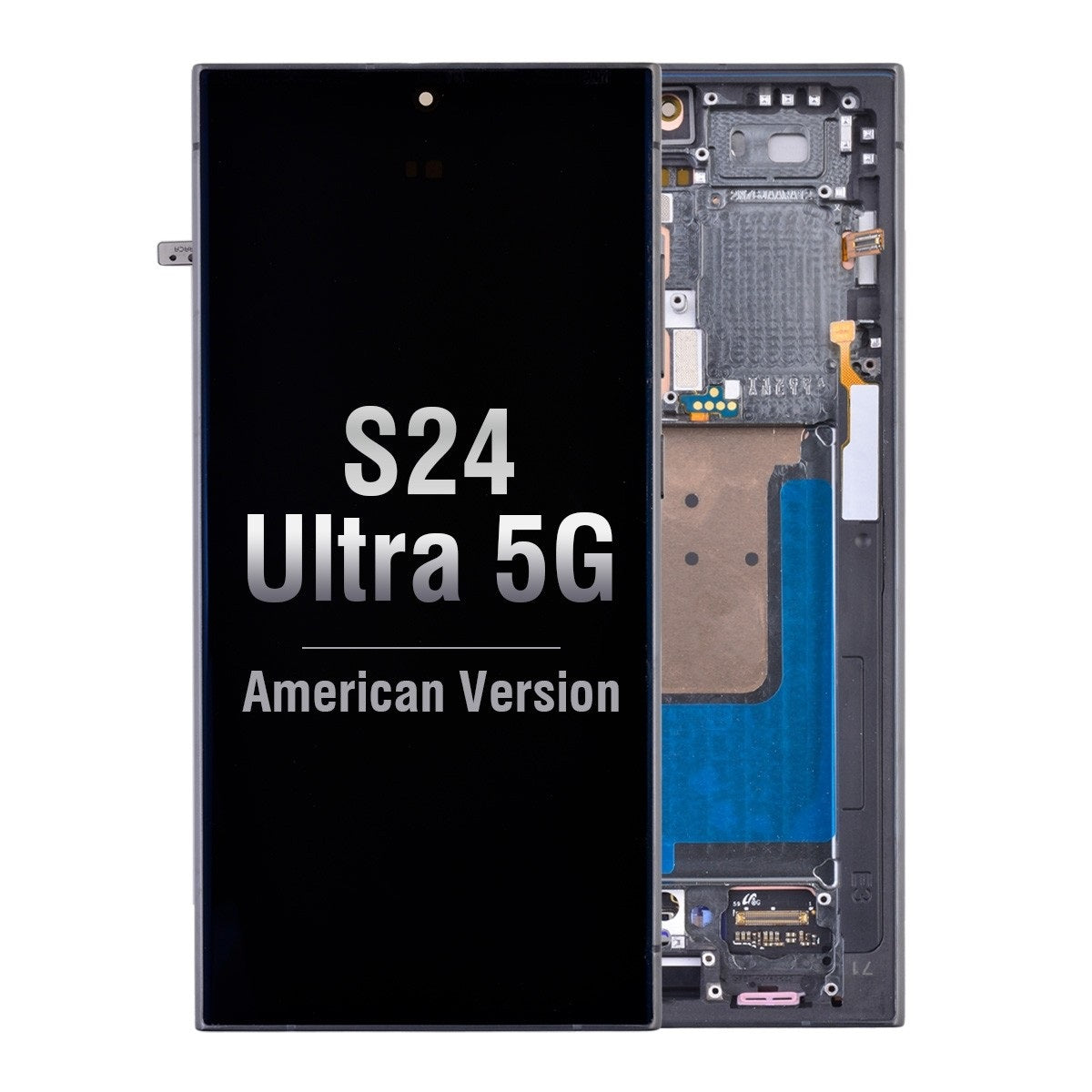 OLED Assembly with Frame for S24 Ultra (S928) (TITANIUM YELLOW) (Premium)