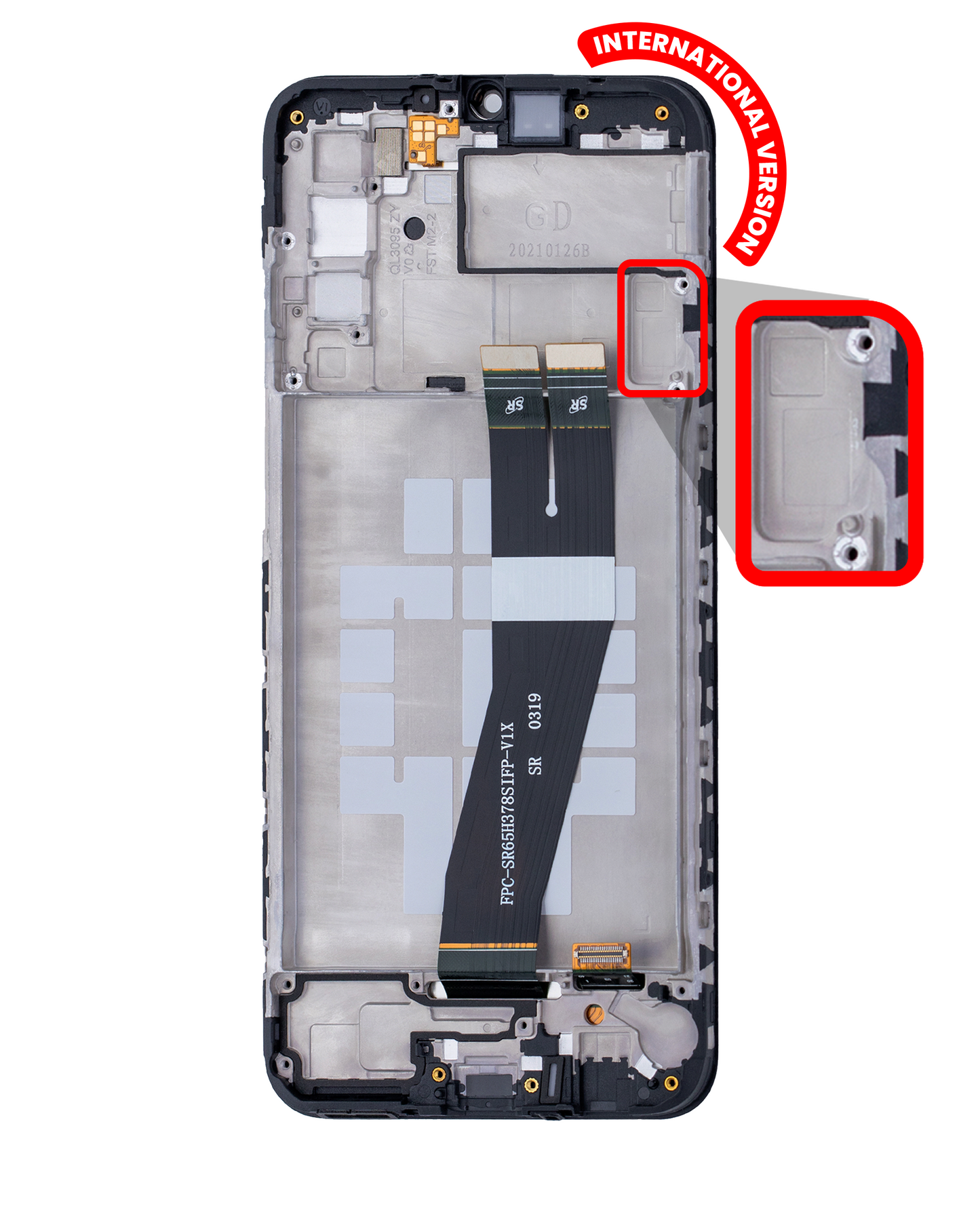 LCD ASSEMBLY WITH FRAME COMPATIBLE FOR SAMSUNG GALAXY A02S (A025F / 2020) (INTERNATIONAL VERSION) (REFURBISHED)