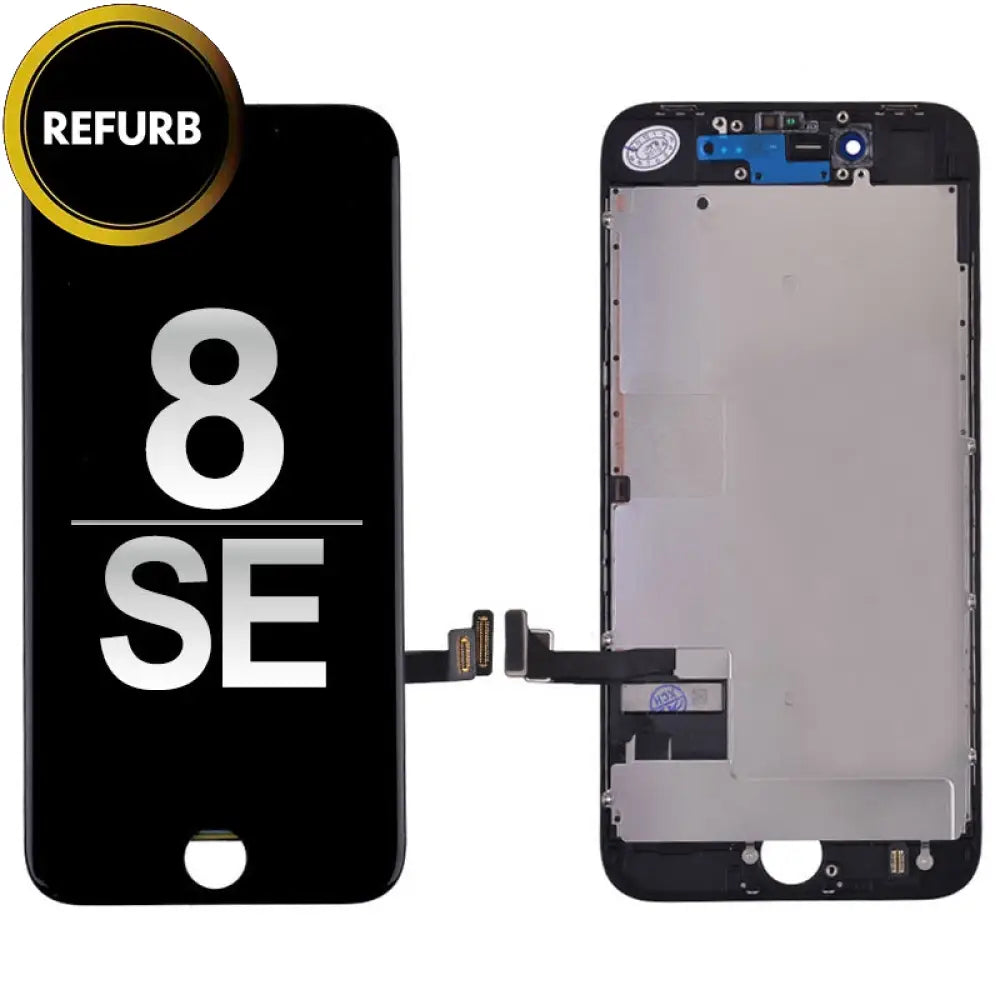 Lcd Assembly With Steel Plate Compatible For Iphone 8 / Se (2020 2022) (Premium) (Black) Iphone