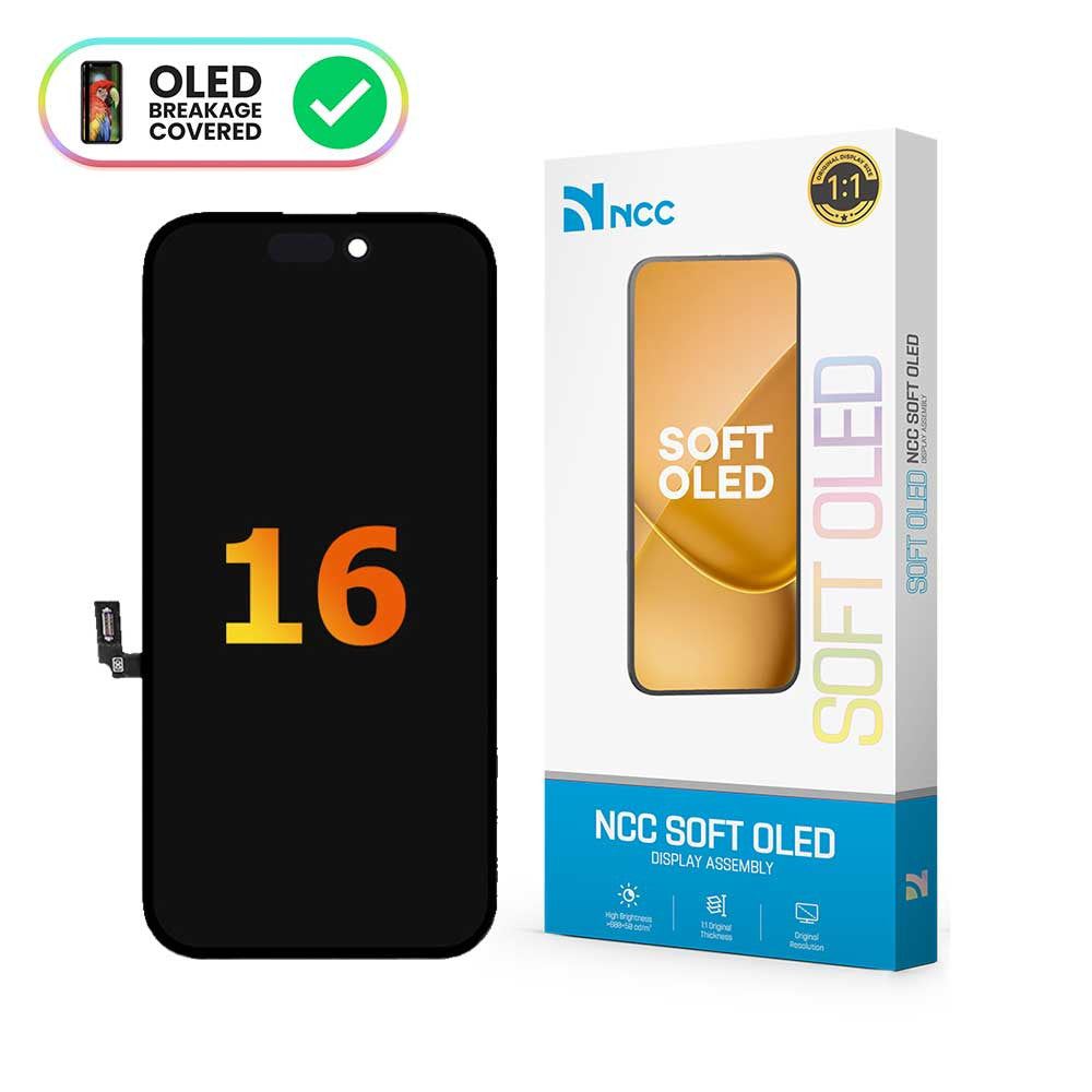 OLED Display Assembly for iPhone 16 (NCC / Soft OLED)