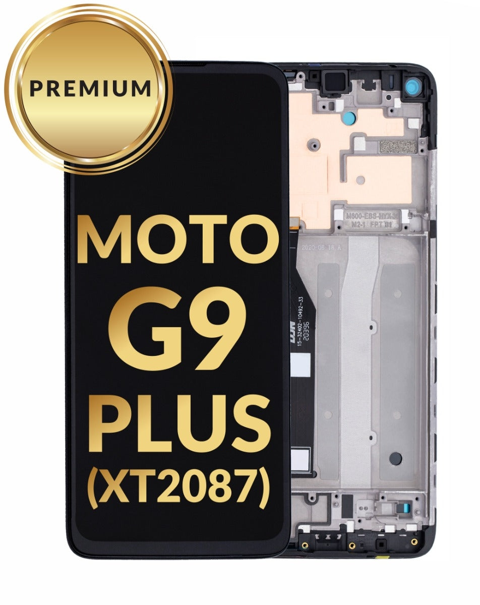 LCD Assembly with Frame for Motorola Moto G9 Plus (XT2087) (BLACK) (Premium)