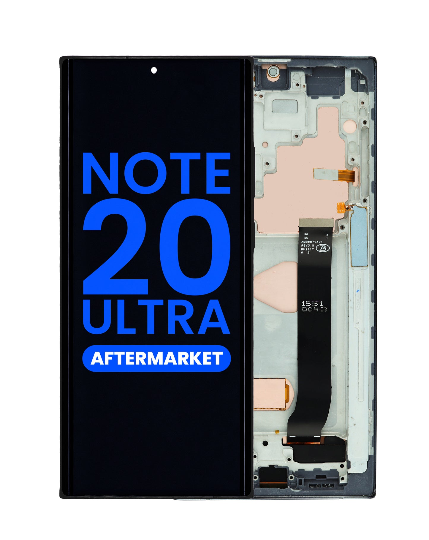 OLED Screen Digitizer with Frame Replacement for Samsung Galaxy Note 20 Ultra N985 (Aftermarket) - Mystic Black GRADE-B