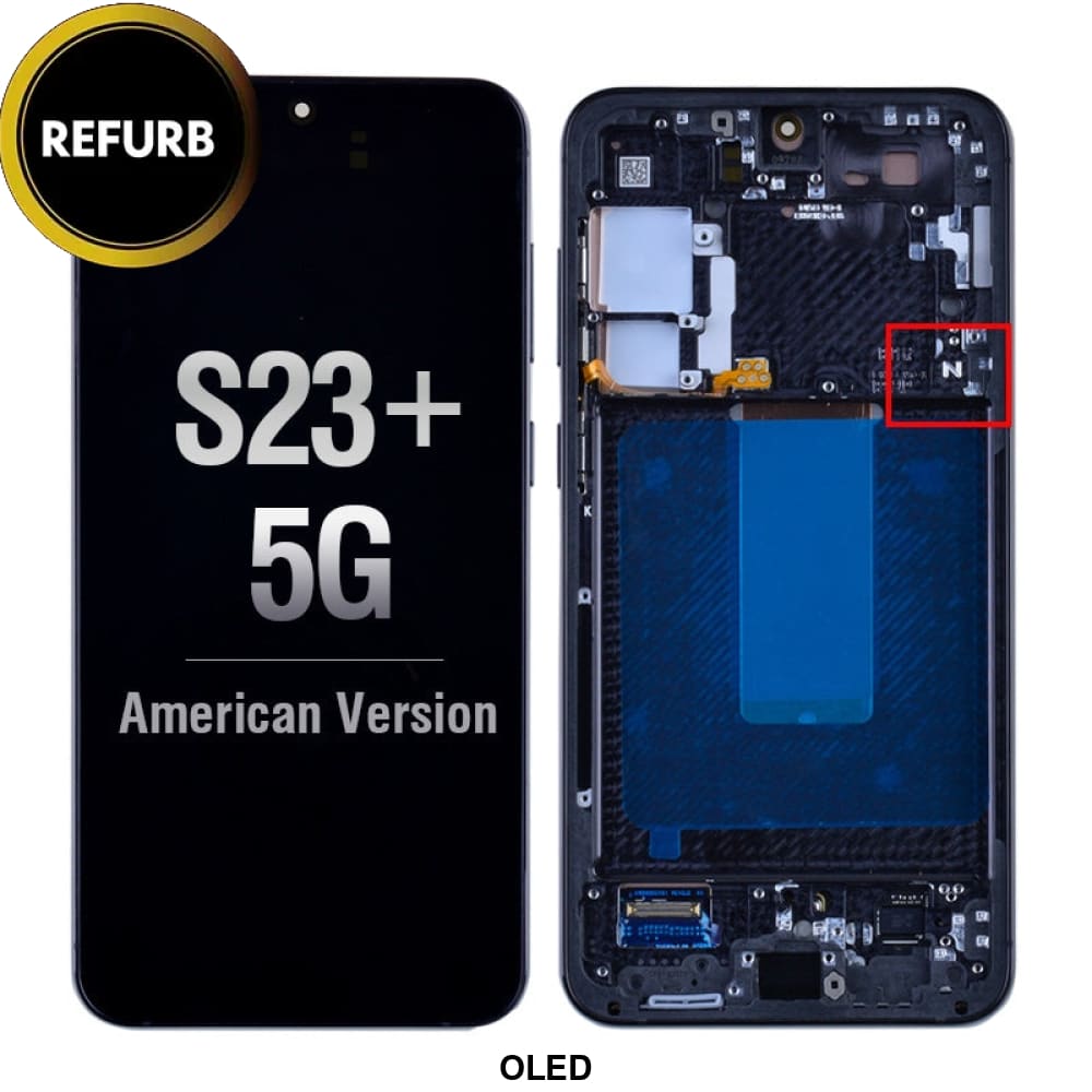 OLED Screen Digitizer Assembly for Samsung Galaxy S23 Plus S916 (Premium) - Black Samsung LCD