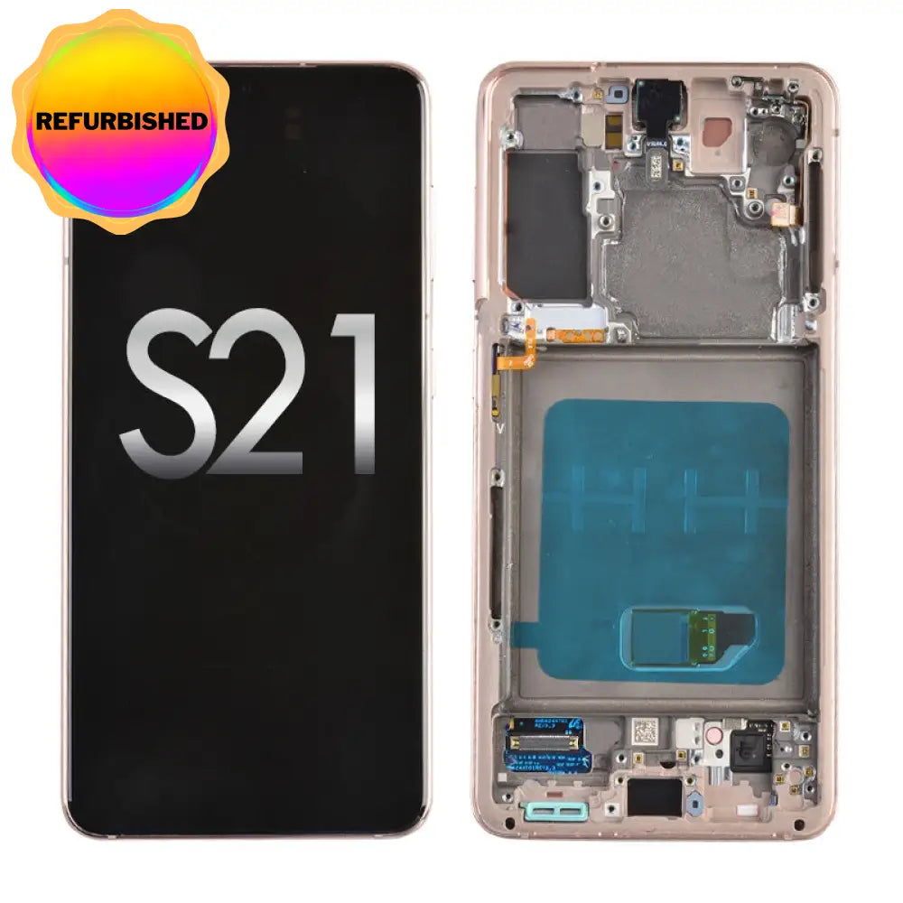 Oled Screen Digitizer Assembly With Frame For Samsung Galaxy S21 5G G991 (Premium) - Phantom Violet