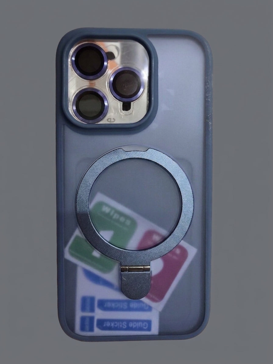 Magnetic Ring Stand Case for iPhone with camera Lens Protection