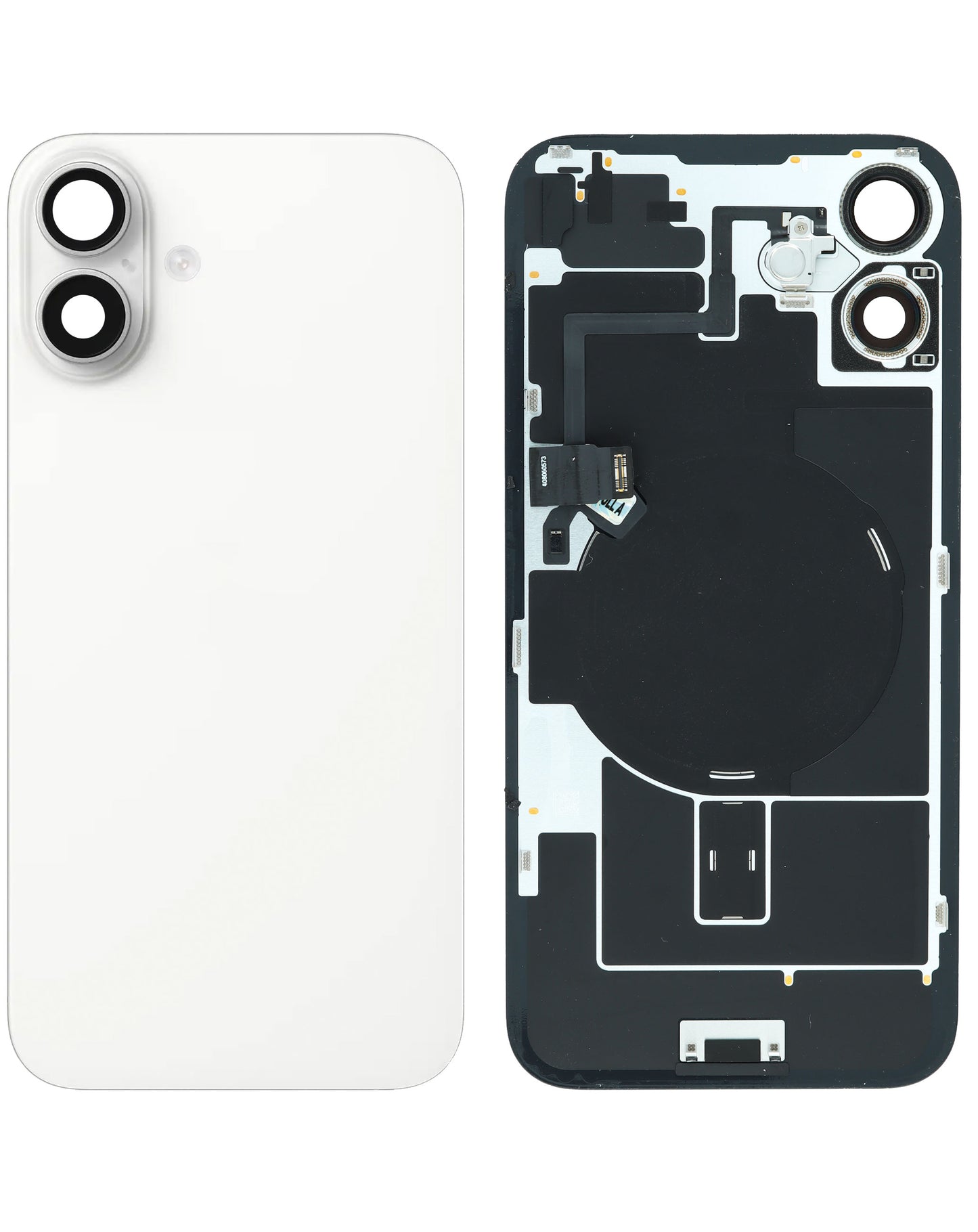 Replacement For iPhone 16 Plus Back Glass Panel With Magsafe Magnet- White (NO LOGO)