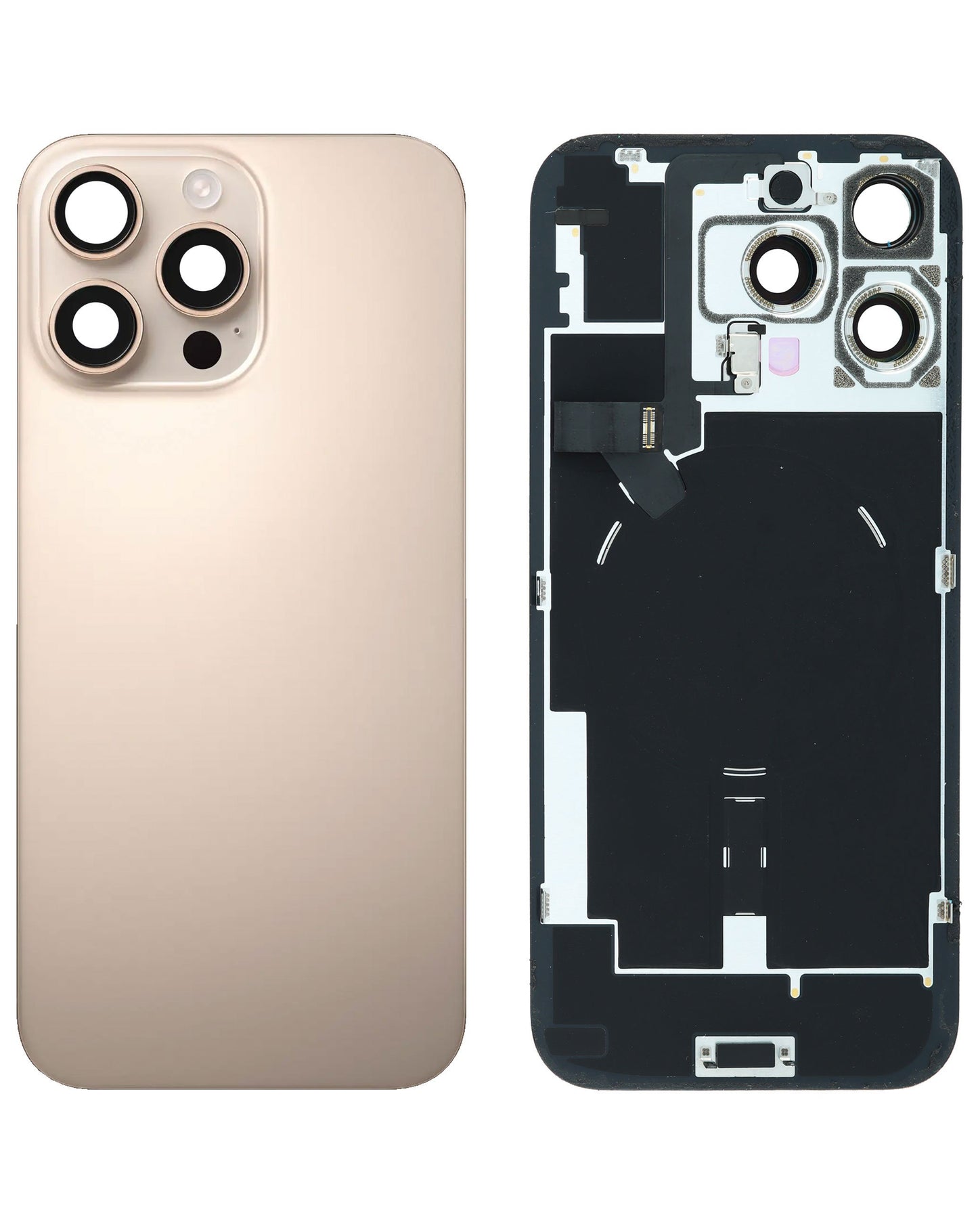 Back Glass (NO LOGO) 16 Pro Max Service Pack