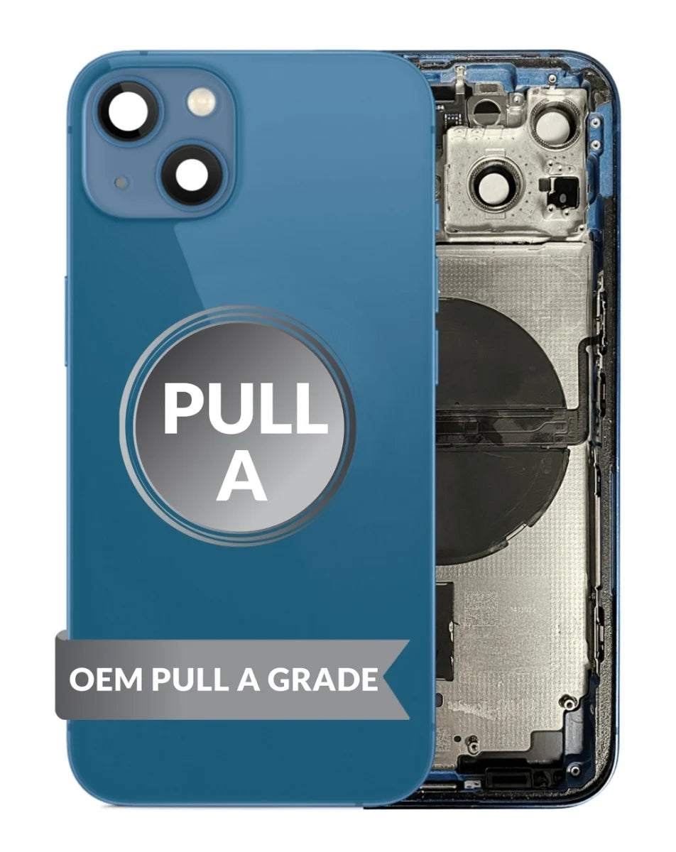 Back Housing Frame with Small Components Pre-Installed for iPhone 13 (BLUE)