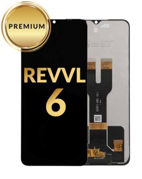 T-Mobile Revvl 6 LCD Assembly (BLACK) (Premium / Refurbished)