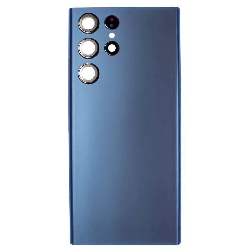 Back Cover with Camera Glass Lens and Adhesive Tape for Samsung Galaxy S22 Ultra 5G S908 (for SAMSUNG) - Blue