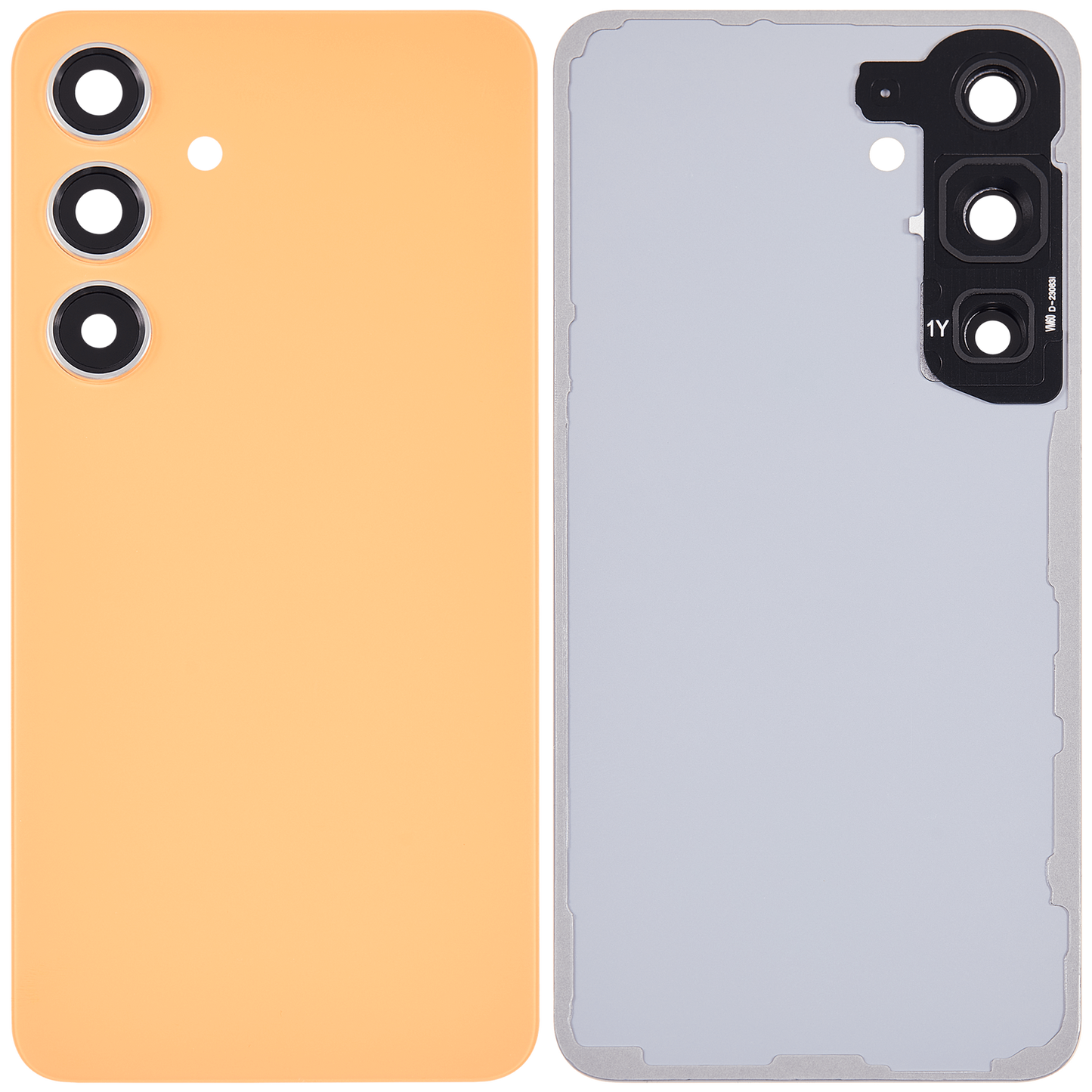 Back Cover with Camera Glass Lens and Adhesive Tape for Samsung Galaxy S24 5G S921 (for SAMSUNG) - Orange