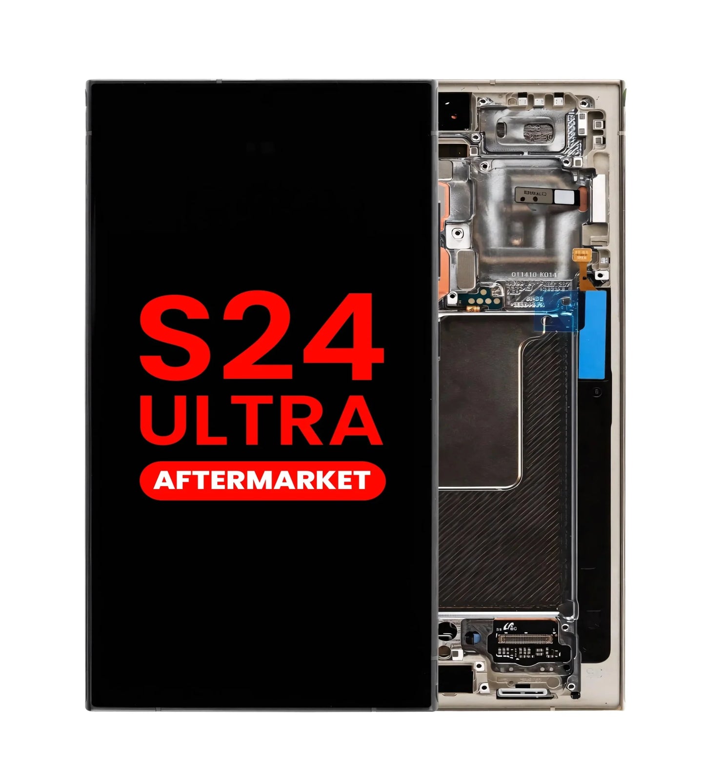 OLED Assembly with Frame for S24 Ultra (S928) (TITANIUM GRAY) (Aftermarket OLED)