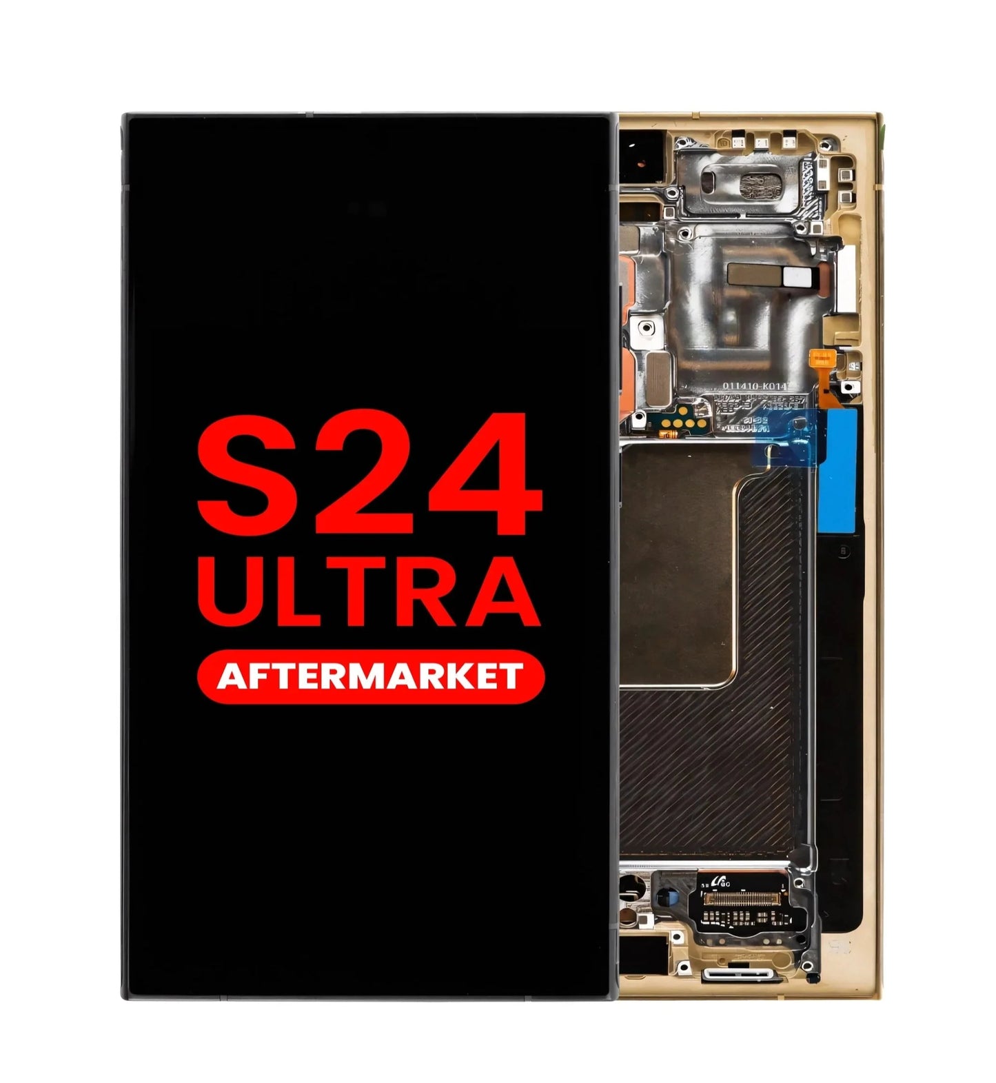 OLED Assembly with Frame for S24 Ultra (S928) (TITANIUM YELLOW) (Aftermarket OLED)