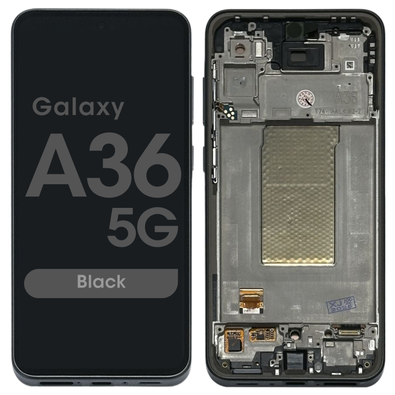 OLED Assembly with Frame for Galaxy A36 (A366/2025) (BLACK) (Aftermarket)