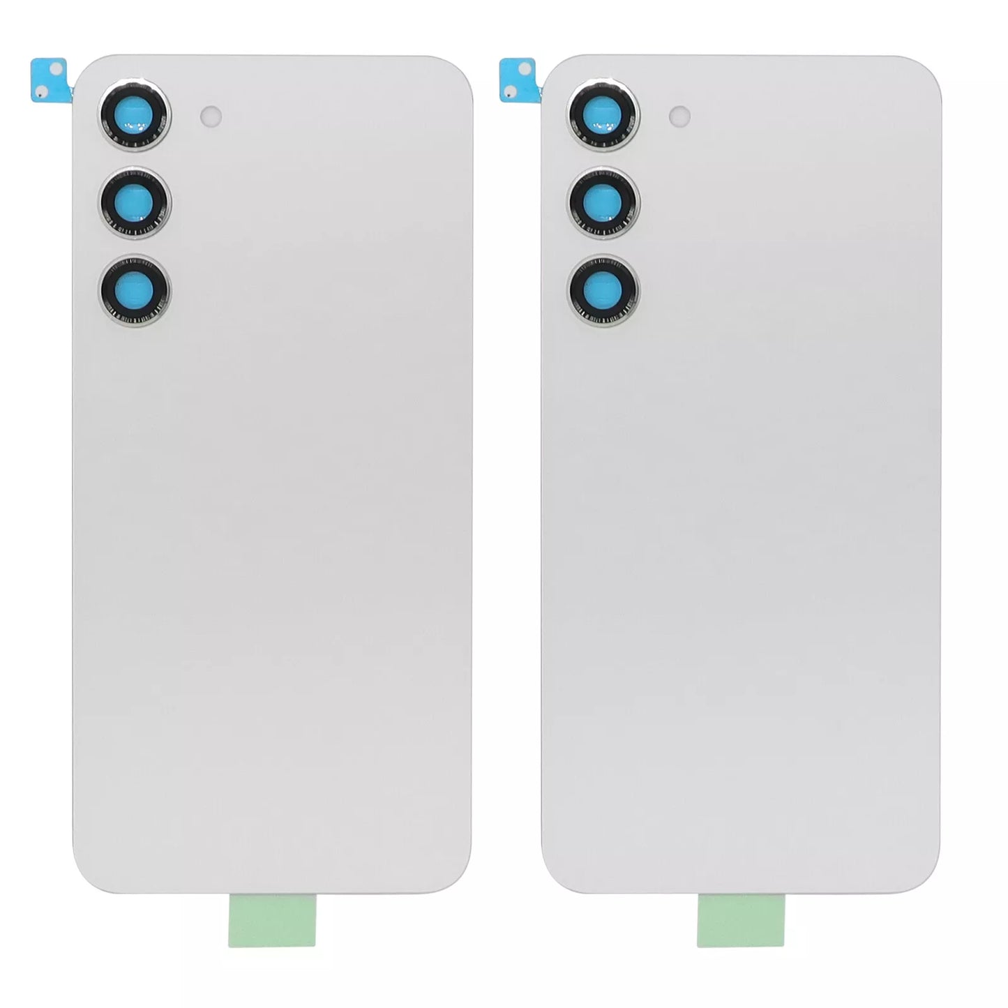Back Cover with Camera Glass Lens and Adhesive Tape for Samsung Galaxy S23 Plus S916 (for SAMSUNG) - White