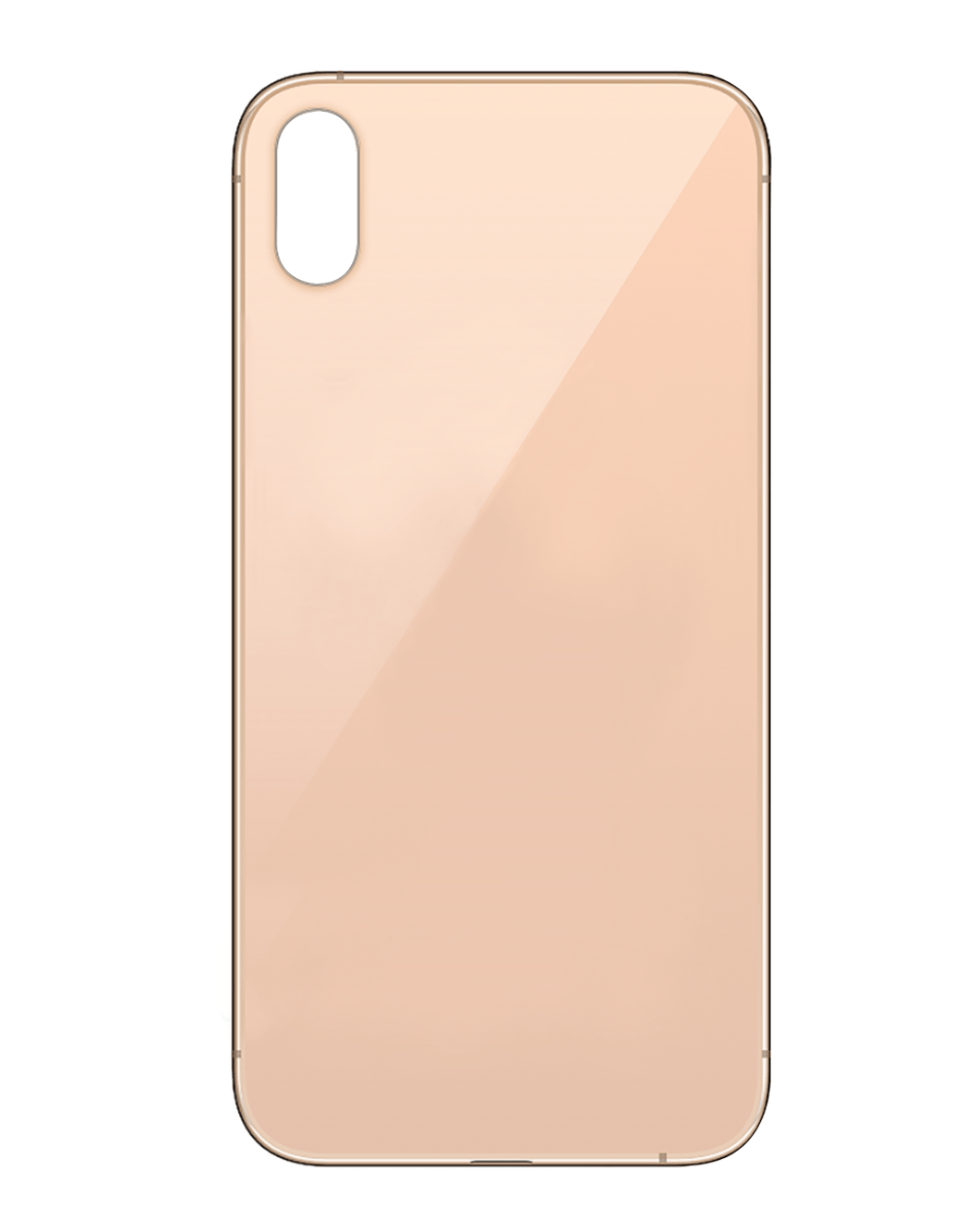 iP XS Max Bigger Camera Hole Back Glass (NO LOGO)-(GOLD)