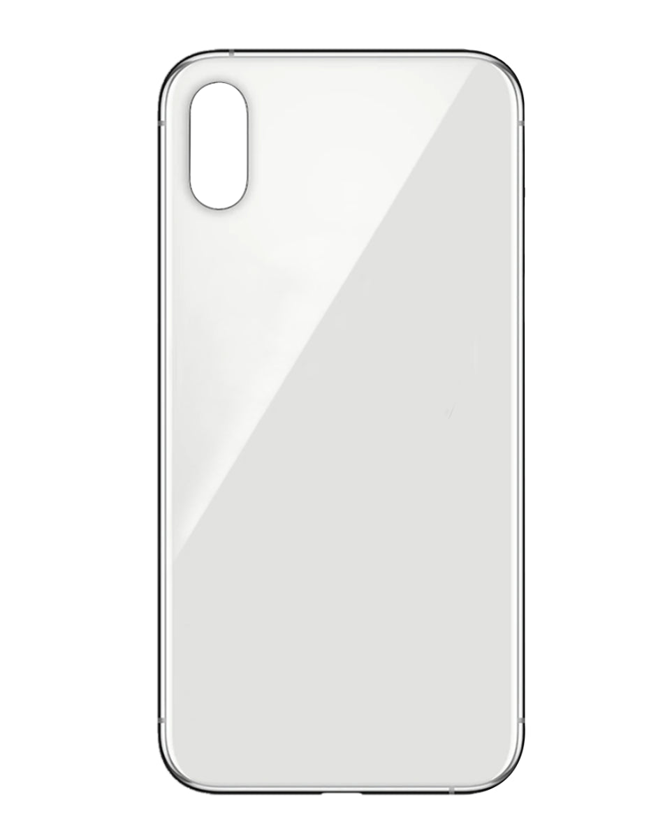 iP XS Bigger Camera Hole Back Glass (NO LOGO)- (WHITE)