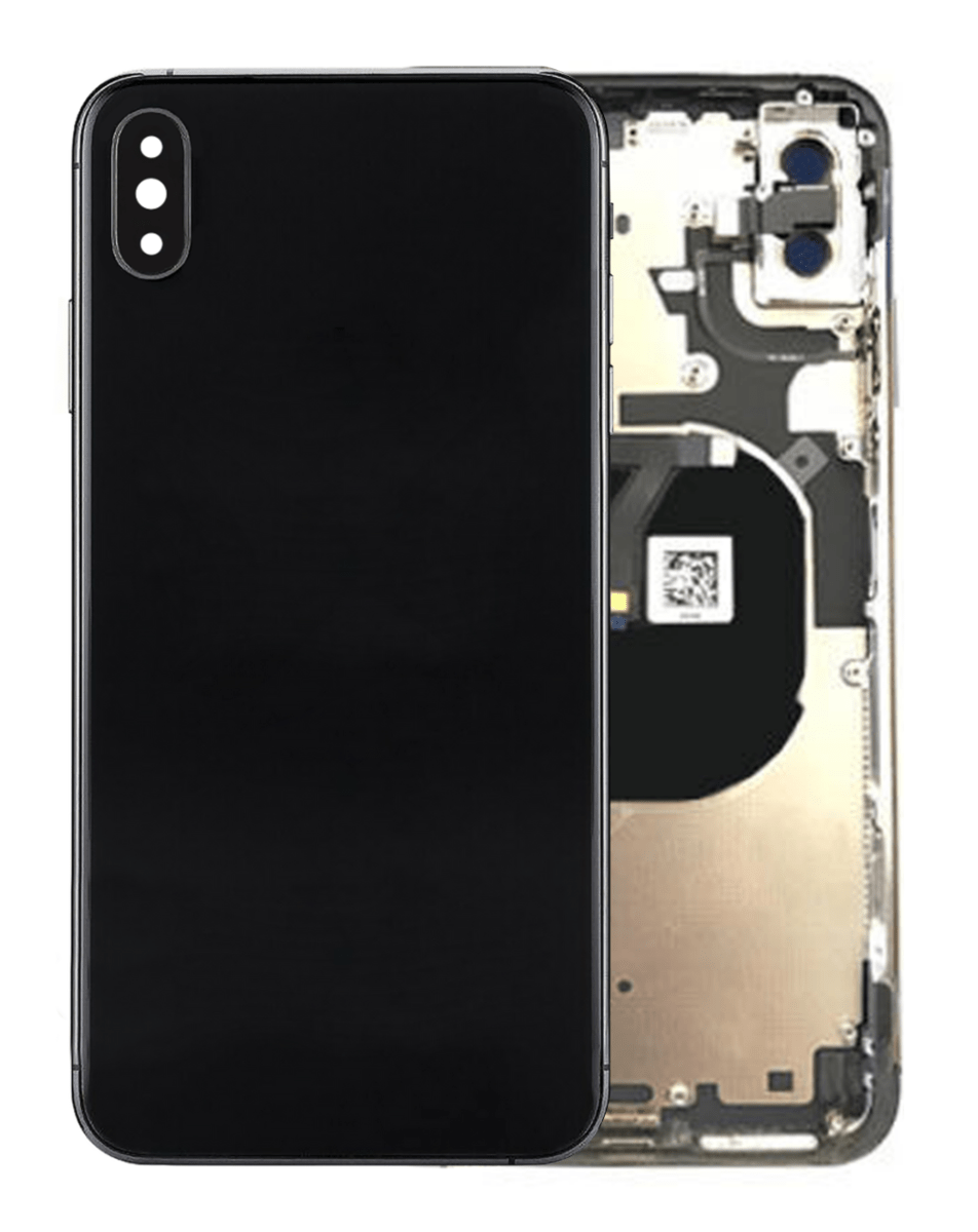 Back Housing Frame with Small Components Pre-Installed for iPhone XS Max (NO LOGO) (SPACE GRAY)