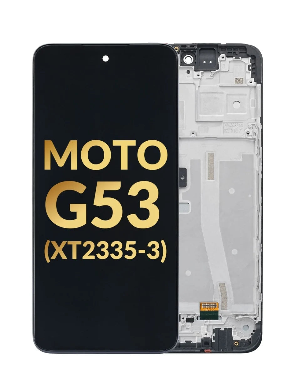 LCD Assembly with Frame for Motorola Moto G53 (XT2335-3 / 2022) (Premium)
