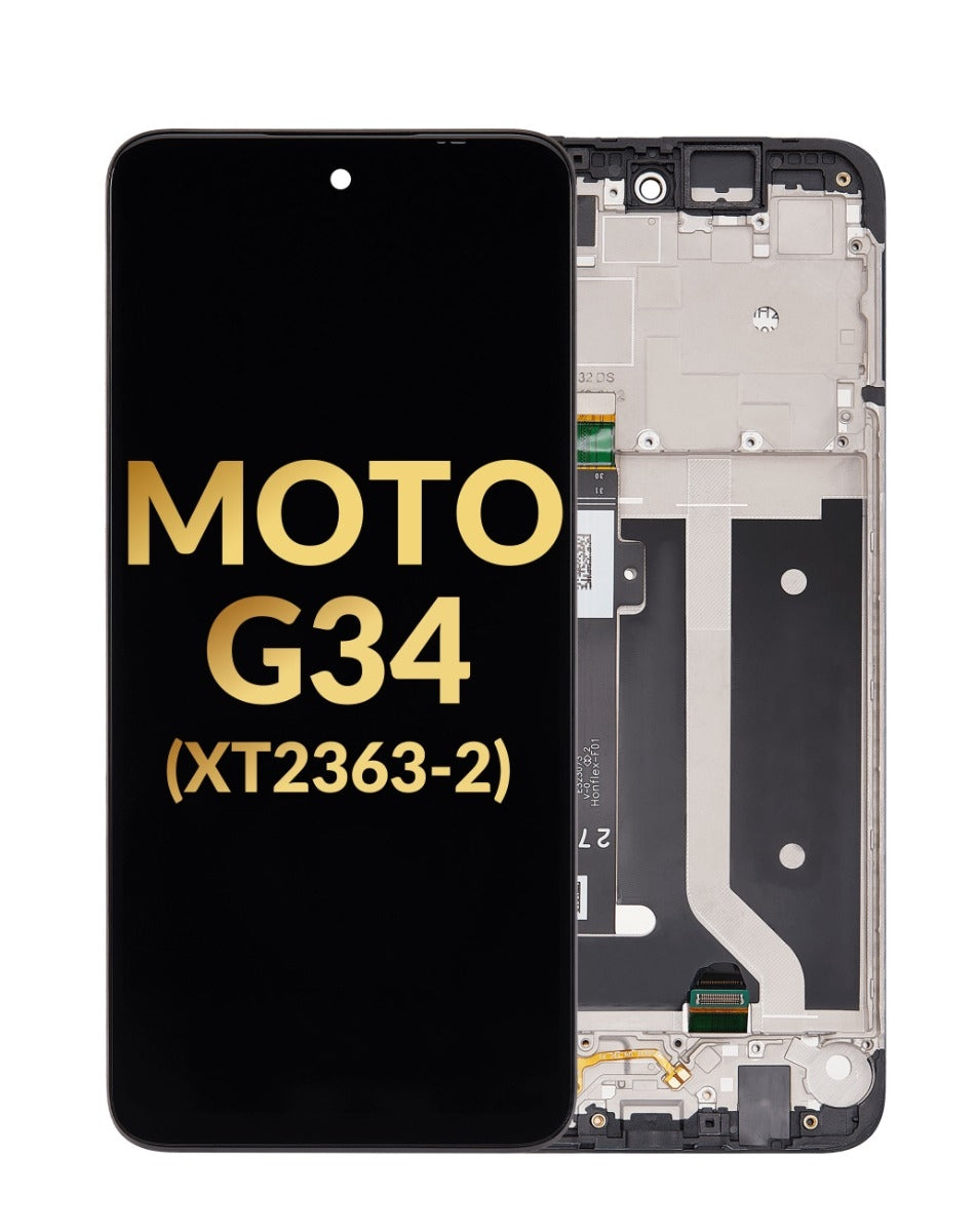 LCD Assembly with Frame for Motorola Moto G34 (XT2363-2) (Premium)