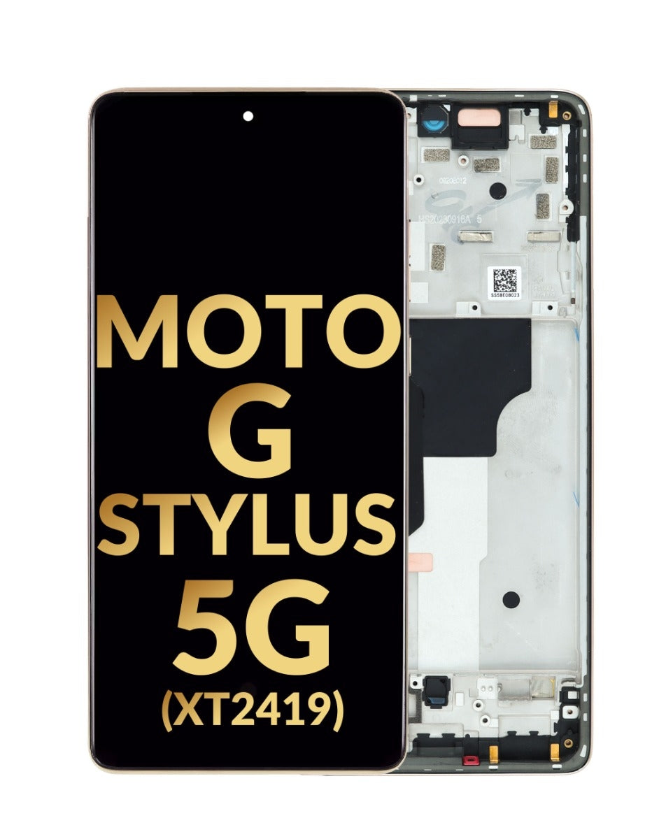 OLED Assembly with Frame for Moto G Stylus 5G (XT2419 / 2024) (CARAMEL) (Premium)