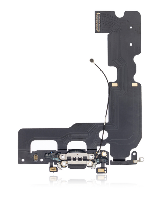 CHARGING PORT FLEX CABLE COMPATIBLE FOR IPHONE 7 PLUS  (JET / MATTE BLACK)