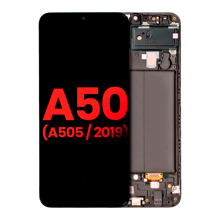 OLED ASSEMBLY WITH FRAME COMPATIBLE FOR SAMSUNG GALAXY A50 (A505 / 2019) (INTERNATIONAL VERSION) (AFTERMARKET)