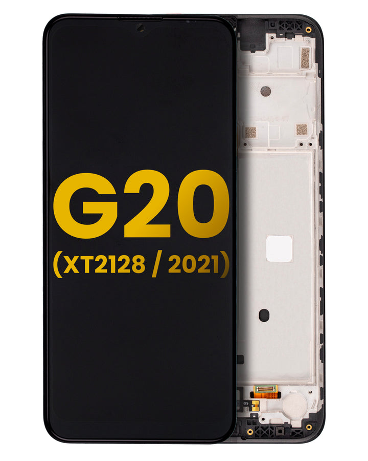 LCD ASSEMBLY WITH FRAME FOR MOTOROLA MOTO G20 (XT2128 / 2021) (REFURBISHED)