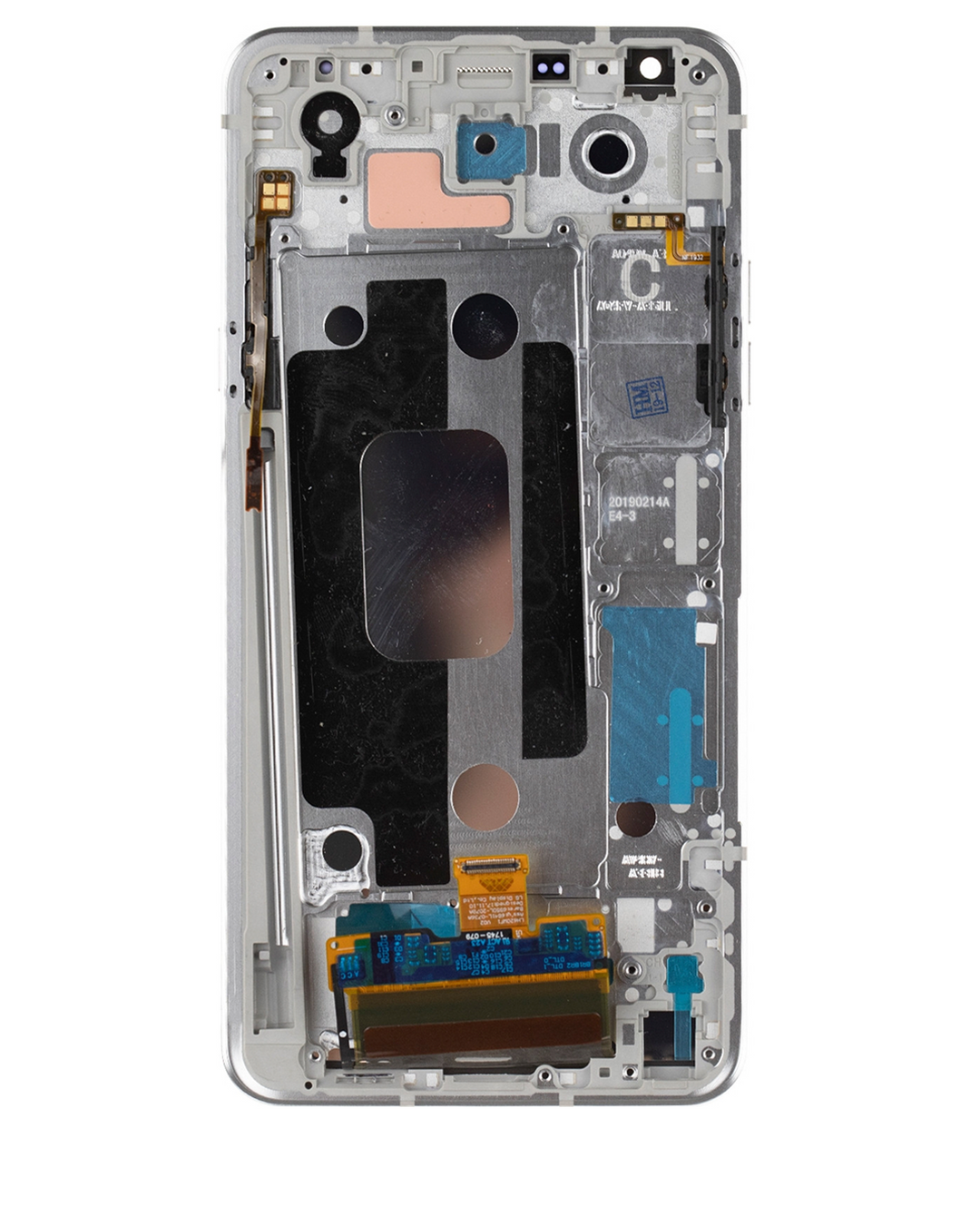 LCD ASSEMBLY WITH FRAME COMPATIBLE FOR LG STYLO 5 (REFURBISHED) (SILVERY WHITE)