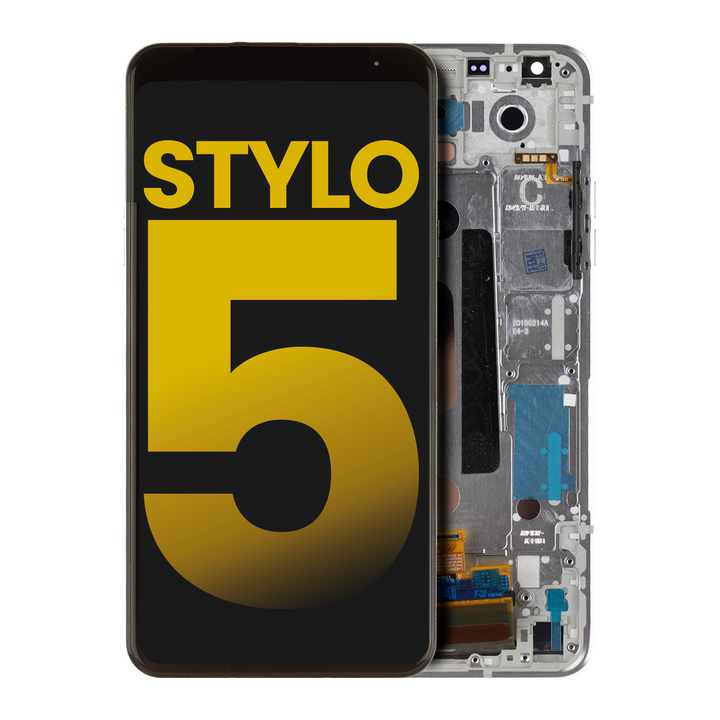 LCD ASSEMBLY WITH FRAME COMPATIBLE FOR LG STYLO 5 (REFURBISHED) (SILVERY WHITE)