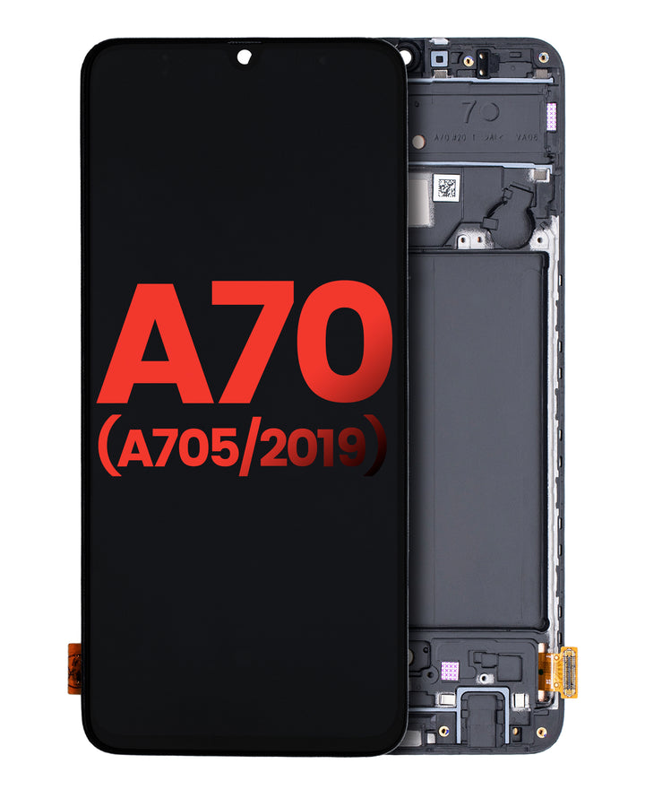 OLED ASSEMBLY WITH FRAME COMPATIBLE FOR SAMSUNG GALAXY A70 (A705 / 2019) (6.67") (AFTERMARKET PLUS) (ALL COLORS)