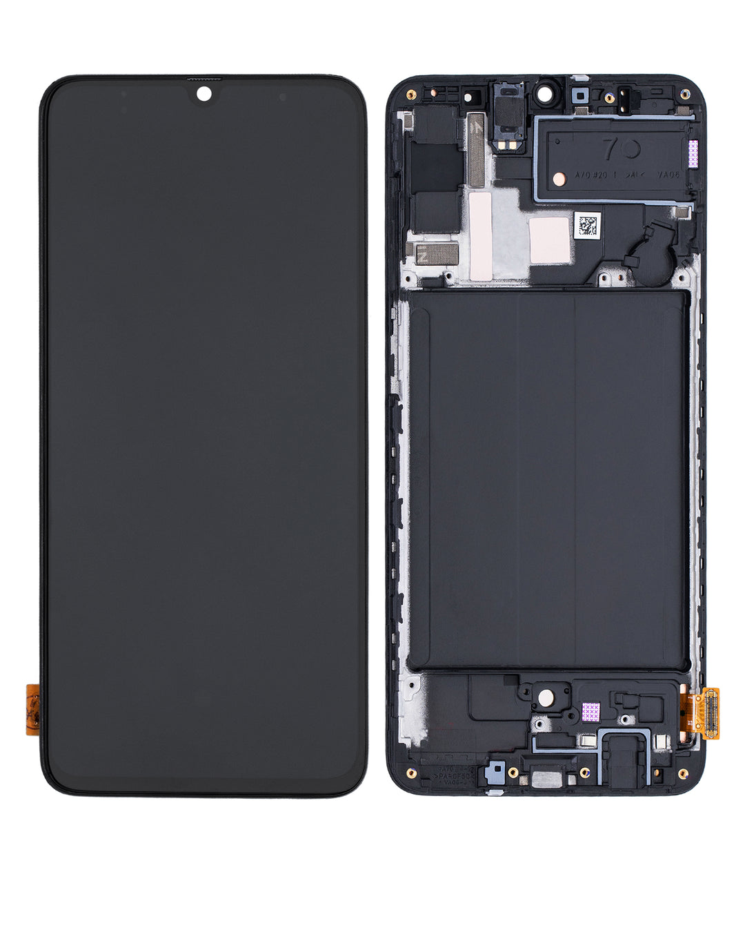 OLED ASSEMBLY WITH FRAME COMPATIBLE FOR SAMSUNG GALAXY A70 (A705 / 2019) (6.67") (AFTERMARKET PLUS) (ALL COLORS)