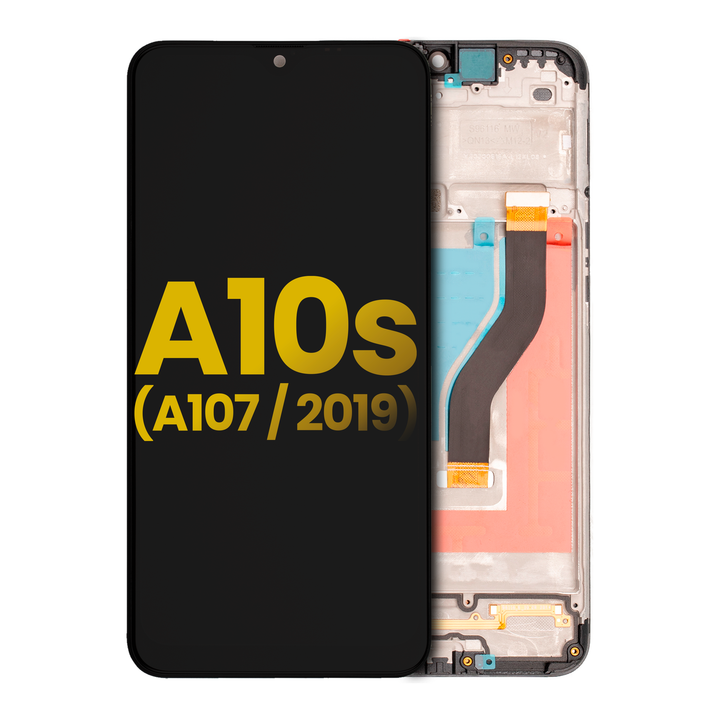 LCD WITH FRAME COMPATIBLE FOR SAMSUNG GALAXY A10S (A107 / 2019) (REFURBISHED)