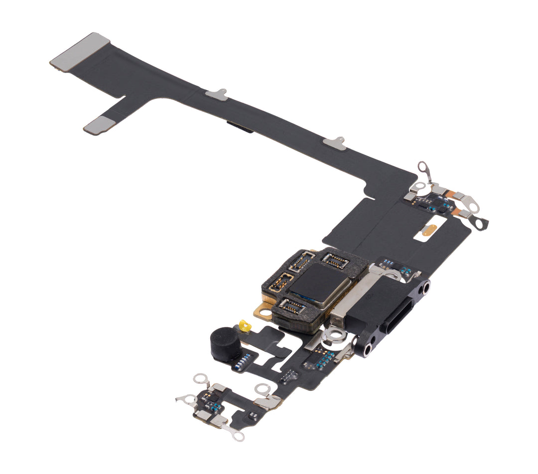 CHARGING PORT FLEX CABLE WITH BOARD COMPATIBLE FOR IPHONE 11 PRO (USED OEM PULL) (SPACE GRAY)