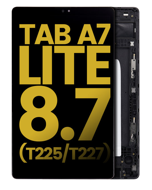 LCD ASSEMBLY WITH FRAME FOR SAMSUNG GALAXY TAB A7 LITE 8.7" (2021) (T225 / T227) (4G VERSION) (BLACK)
