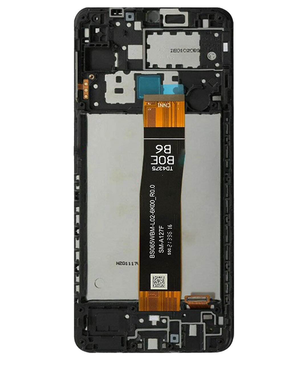 LCD ASSEMBLY WITH FRAME COMPATIBLE FOR SAMSUNG GALAXY A12 NACHO (A127 / 2021) (SERVICE PACK) (BLACK)