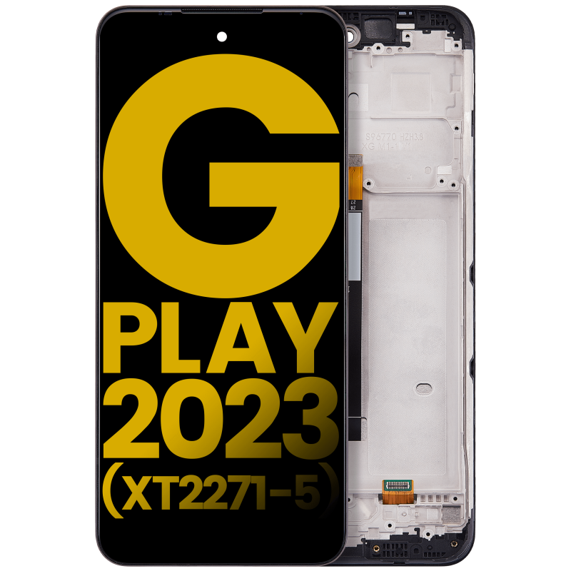 Moto G Play (XT2271-5 / 2023) LCD Assembly w/Frame (BLACK) (Premium)
