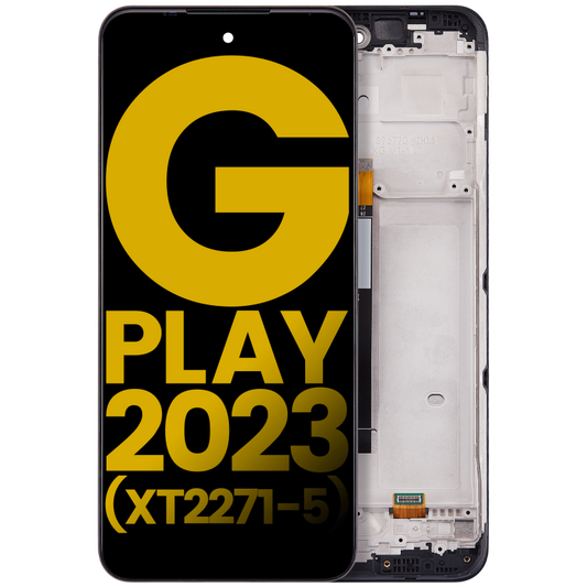 Moto G Play (XT2271-5 / 2023) LCD Assembly w/Frame (BLACK) (Premium)