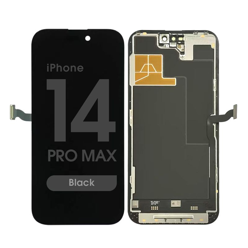OLED Screen Digitizer Assembly With Frame for iPhone 14 Pro Max (B-STOCK) - Black