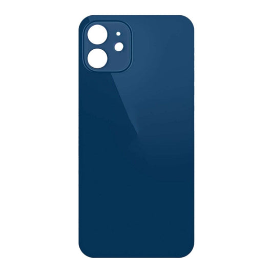 iP 12 Bigger Camera Hole Back Glass (NO LOGO)- (BLUE)