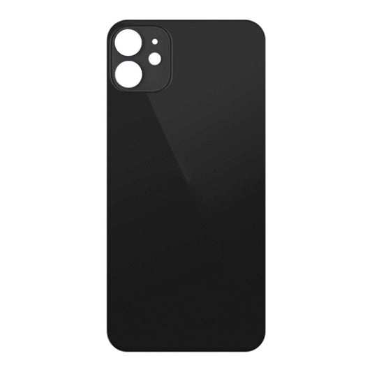 iP 12 Bigger Camera Hole Back Glass (NO LOGO)-  (BLACK)