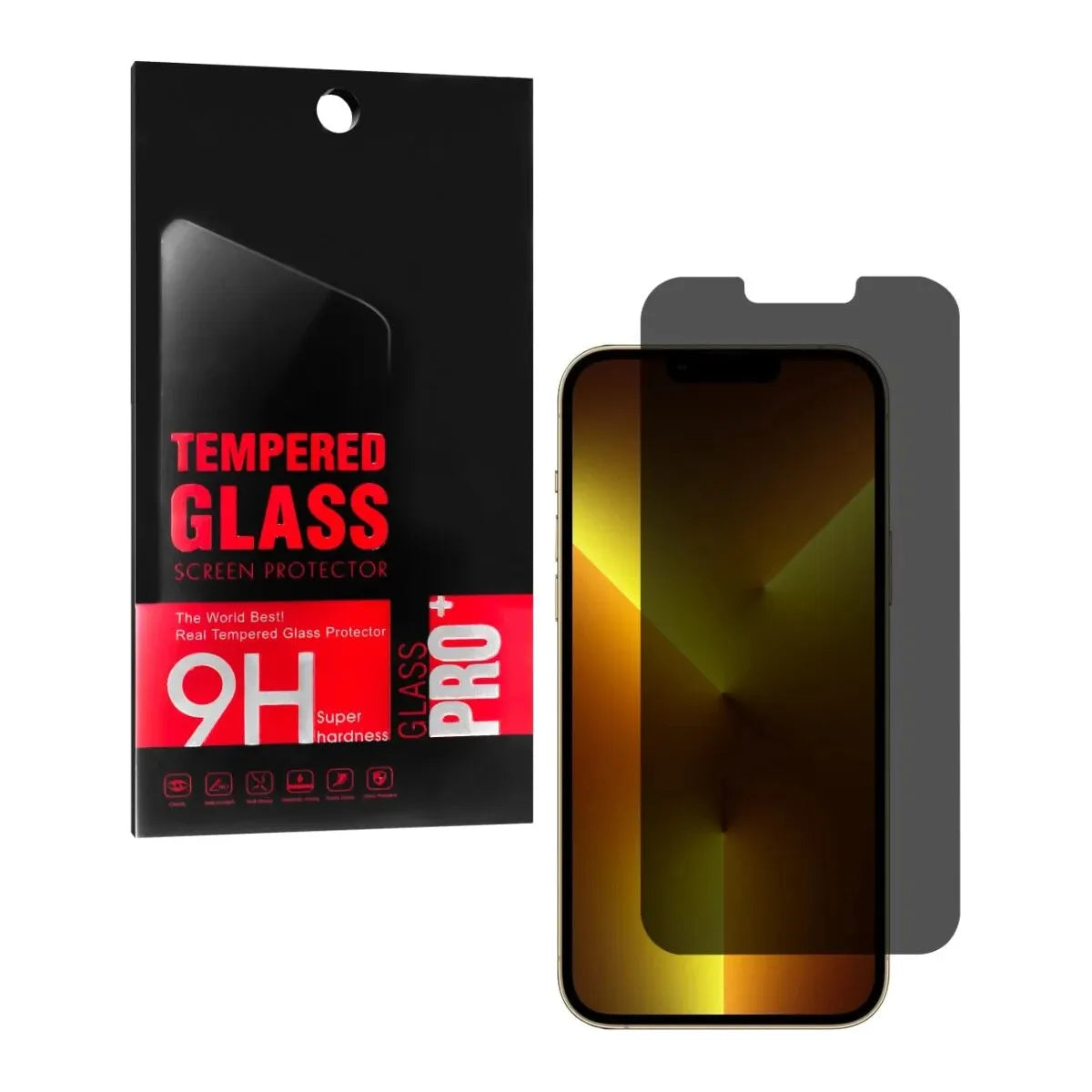 iP 13 Pro Max / 14 Plus Privacy Tempered Glass (2.5D / 10Pieces)