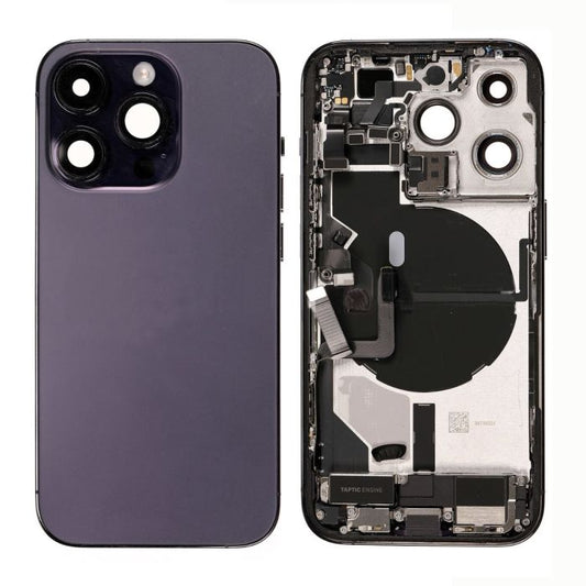 iP 14 Pro Housing & Back Cover Glass With Small Parts (NO LOGO) (PURPLE) (Pull Good)