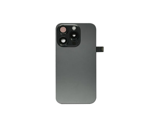 Replacement For iP 15 Pro Back Glass Panel With Magsafe Magnet-Black Titanium (NO LOGO)
