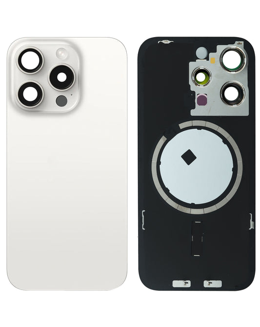 iP 15 Pro Back Glass (Bigger Camera Hole) (NO LOGO) (SILVER)