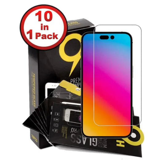 iP 16 Pro Max Clear Tempered Glass (2.5D / 10 Pcs)