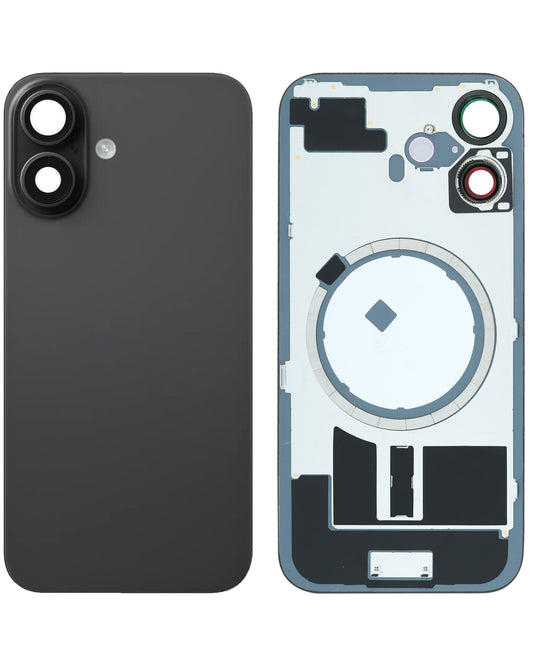 Replacement For iPhone 17 Back Glass Panel With Magsafe Magnet- black (NO LOGO)