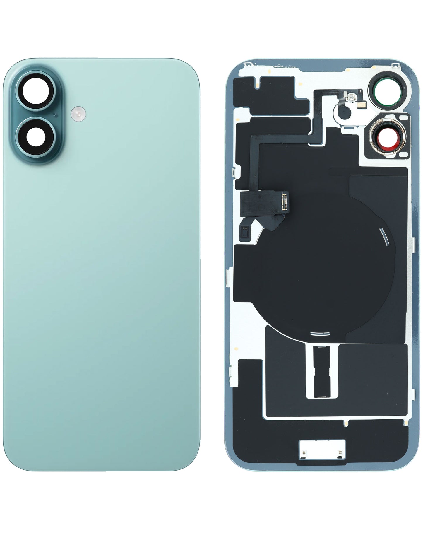 Replacement For iPhone 16 Plus Back Glass Panel With Magsafe Magnet- Dark Cyan (NO LOGO)