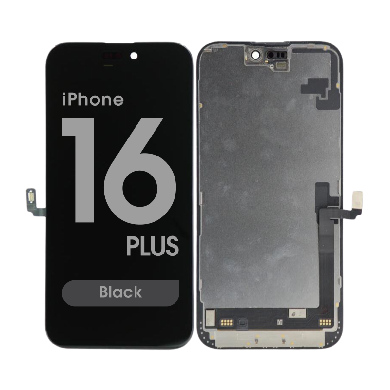 Premium Refurbished - OLED Screen Assembly for iPhone 16 Plus (Black)- GRADE B