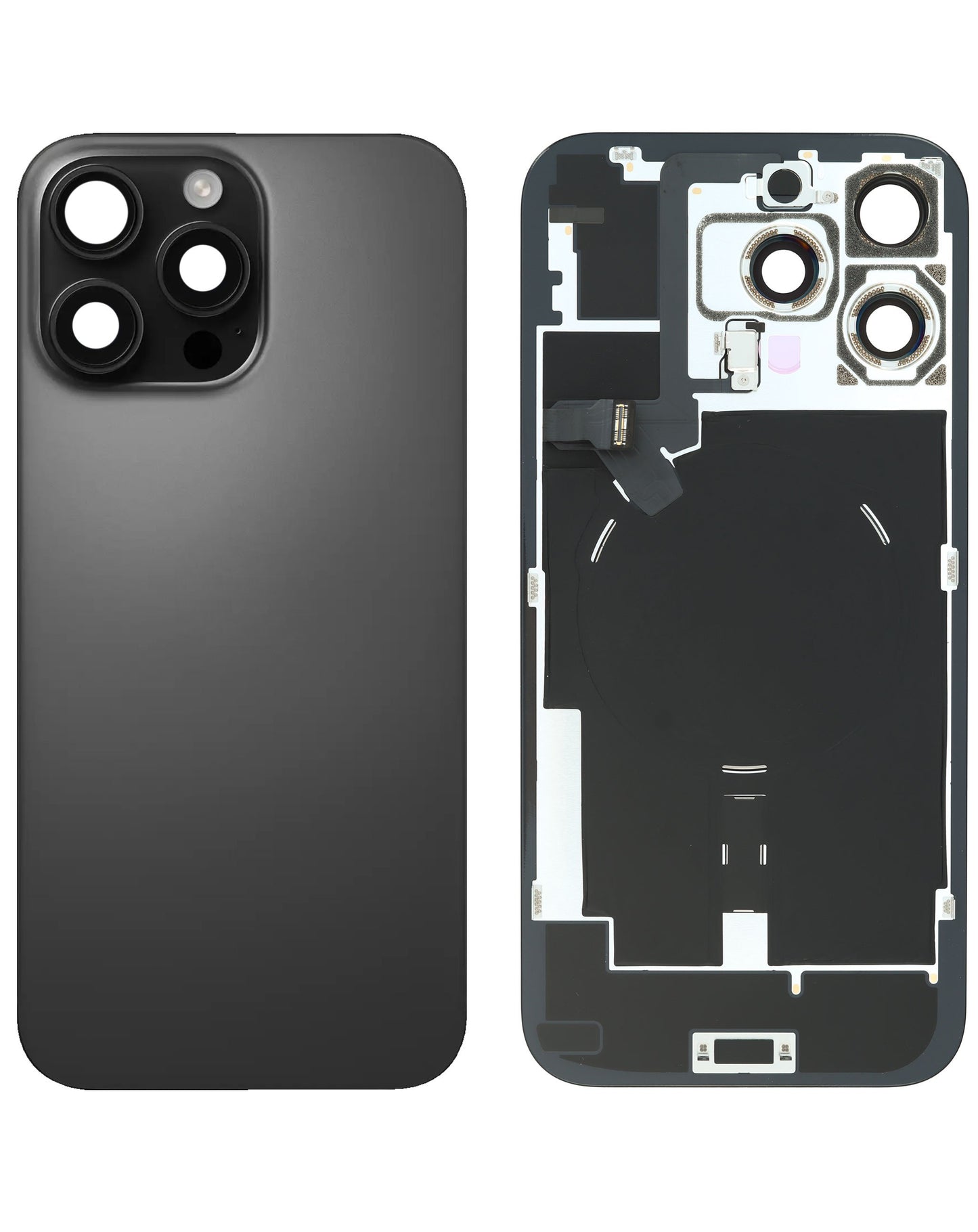 Back Glass(Black Titanium) OEM PULL iPhone 16 Pro Max
